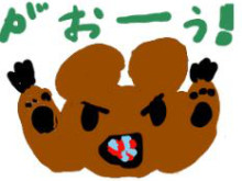 ゆるい落書きLINEスタンプ「バレエの得意な落書き熊」